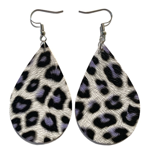 Jewelry - 🖤Pick Any 3 for $12🖤 Faux Leather Dangle Earrings Animal Print